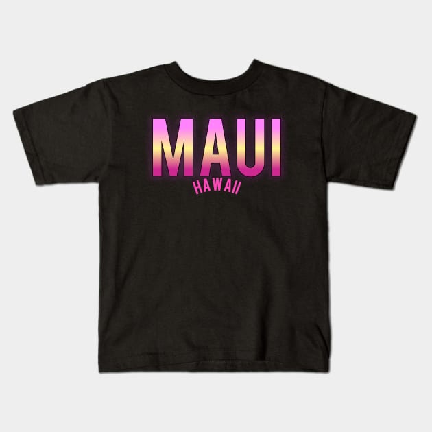 Maui t-shirt designs Kids T-Shirt by Coreoceanart